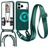 GoodcAcy Cover Silicone per iPhone 17 Pro Max/iPhone 18 Pro Max con Cordino,Verde | custodia Compatibile con MagSafe,Custodia con Laccio Collana Tracolla Collo Sottile TPU Antiurto Protettiva Case con Corda