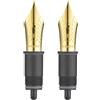 Asvine - Set di 2 8 punte di ricambio extra sottili, compatibili con tutte le penne stilografiche a 8 punte (C2000 e C80), colore oro