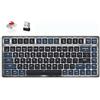 ATTACK SHARK AK832 Tastiera Meccanica, 75% TKL Tastiera DaGioco Wireless, Ultra-Thin Low Profile Gasket Tastiera BT/2.4G/Wired, 20 Backlit, 83 Chiavi, Coiled USB C Cable per Mac/Win-Red Switch