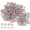 QUARKZMAN 300 Set Kit Occhielli in Metallo 5mm 1/5 Foro Occhielli per Teloni Piccolo Occhiello con Rondelle per Scarpe Vestiti Cintura Etichetta Borsa Tessuto Pelle Progetto, Rosa