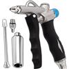 Retoo Pistola ad Aria Compressa con Controllo del Flusso, Ugelli Intercambiabili, Corpo Metallico Resistente, Ideale per Officine e Industria