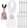 Your Day Mate Appendino senza cucito per tessuti, 12 pz, passanti da 150 x 12 mm, in Bianco, con bottone a pressione, passanti per asciugamano da tè, asciugamano da bagno, stoffa, tessuti, accessori da campeggio