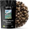 REPLANTEA Cuidamos tu Naturaleza Tè Verde Perle di Drago al Gelsomino BIO (100g) | Dragon Pearls Jasmin Pregiate Perle Lavorate a Mano | Specialità Floreale per 50 Tazze | REPLANTEA