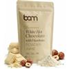 BAM Preparato per Cioccolata - Calda Cioccolata Solubile Cremosa in Polvere, con Dosatore - 220g, 7 Porzioni (Cioccolato bianco con nocciole)