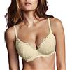 Lormar Reggiseno Push Up Con Ferretto Imbottito Coppa C Plunge Frizzante Pizzo