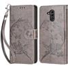 KENHONER Cover Compatibile con Huawei Mate 20 lite/Huawei Maimang 7, Premium Pelle PU Portafoglio Flip Libro Custodia per Huawei Mate 20 lite [Protezione Completa] - Grigio