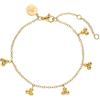 Purelei® Bracciale in filigrana con 7 ciondoli - Acciaio inossidabile placcato oro - ispirato alla natura & Elemento Terra - Regolabile 16 - 20 cm - Oro/Argento/Oro rosa, Eine Grösse, Acciaio