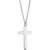 Aka Gioielli® - Collana con Ciondolo Croce in Argento 925 Rodiato, Crocifisso per Ragazze e Donne