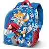 Karactermania Sonic The Hedgehog Heroes-Zainetto 3D Elite, Blu, 25 x 30 cm, Capacità 7 L