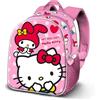 Hello Kitty Lovely-Zainetto 3D Elite, Rosa, 25 x 30 cm, Capacità 7 L