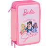 safta BARBIE - Astuccio scuola con 37 utili inclusi, astuccio per bambini, ideale per bambini dai 5 ai 14 anni, comodo e versatile, qualità e resistenza, 12,5 x 5,5 x 19,5 cm