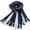 Aerzetix - Set di 9 Cerniere Lampo a Spirale N°5 70cm separabili con cursore Decorativo per Cucito Artigianato Decorazione | in Metallo Nylon Poliestere | Colore Nero Bianco Blu Scuro
