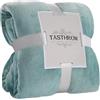 TASTHROW Verde Bluastro Coperta Pile Blanket 130 x 150 cm