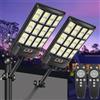 VOPHICHO 600W Lampione Solare Led Esterno 2 pezzi,IP66 Impermeabile Faro Stradale Esterno con Pannello,Sensore di movimento,320° Angolo Illuminazione Lampada Faretto Solari per Giardino,Garage,Strada