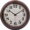 VIKMARI 23cm Vintage orologio da parete, silenzioso piccolo retro marrone orologio da parete senza ticking Decorazione per soggiorno camera da letto cucina bagno ufficio