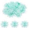sourcing map 12 fiori artificiali in chiffon, 7,6 cm, colore verde menta, fiori finti per fai da te, abbigliamento, fasce per capelli di laurea, matrimoni, casa, feste di compleanno