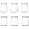 KOMUNJ 6 vasetti da 100 ml con coperchio, piccoli barattoli con coperchio, mini bottiglie di vetro con coperchio