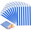 MOMAHUA 100 Pezzi Sacchetti Carta Blu Piccoli,13x18cm Buste Regalo Sacchetti Alimenti|Caramelle|Cioccolatini|Biscotti,Party Bag per Halloween,Natale,Feste,Matrimoni