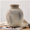 PORCER Vaso da Fiori in Ceramica Rustica in Stile Fattoria, 15 cm Carino Boho per Decorazione della Casa, Terracotta per Soggiorno, Tavolo, Mensola, Decorazione Camino, Fattoria, Grigio
