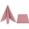 DecoHomeTextil Heimtextilmanufaktur Set di 4 tovaglioli effetto lino, rettangolari, 50 x 50 cm, rosa antico/rosa, lavabili, impermeabili, antimacchia, facili da pulire, con orlo