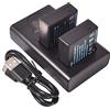 DSTE-UK DSTE 2 batterie di ricambio DMW-BLG10 + doppio caricatore USB con display LCD compatibile con fotocamera Panasonic LUMIX DC-LX100 II, DMC-GF3, DMC-GF5, DMC-GF6