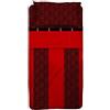 Milan Milan Completo Letto, Cotone, Rosso/Nero, 180 x 295 cm/130 x 200 cm/52 x 80 cm