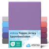etérea Himmlische Qualität etérea Jersey Topper Lenzuolo con Angoli 200x200-200x220cm Viola Epaisseur 5-10 cm - 100% Cotone - Oekotex Materasso Letto Copripiumino - Lenzuola 200x200cm - 200x220cm Violet