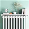 Generic Aggiornate Copri Termosifone - Mensola Termosifone Bianco Lega di Alluminio Senza Foratura - Mensola Calorifero Galleggianti con Staffa Facile da Montare, Cuscinetto di Carico 28kg,L 30cm/11.7in