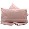 IL BOTTEGONE - Completo Lenzuola in Cotone Letto Francese - Lenzuolo sopra 200x295 cm sotto con Angoli 140x200 cm 25 cm 2 Federe (Cipria)