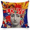 GETLF Lina Cavalieri - Federa Decorativa Per Cuscino in Cotone E Lino, Motivo Occhi Personalizzati, Include Solo Federa(45X45cm) 18x18J (18)
