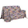 PENSIERI DELICATI Telo Copridivano 180 x 290 cm Made in Italy, Telo Copritutto 100% Cotone Puro, Fantasia Happycat Arancio, Ideale come Telo Arredo, Salvadivano o Copriletto Estivo (1 Piazza)