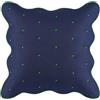 Kate Spade New York Federa decorativa per cuscino con bordo smerlato, 66 x 66 cm, federa per cuscino singolo, 100% cotone, lavabile in lavatrice, blu navy