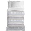 PENSIERI DELICATI Copriletto 170 x 280 cm, Telo Singolo 100% Cotone Pique, Ideale Come Telo Arredo, Coperta Salva Letto 1 Piazza, Fantasia Azteco Grigio, 100% Made in Italy