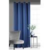 Eurofirany Rivet Tenda Jacquard con Occhielli, Semplice ed Elegante, di Alta qualità, per Camera da Letto e Soggiorno, Tessuto, Blu Mare, 135 x 250 cm