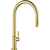 Kraus KPF-2821BB Oletto Rubinetto Cucina ad Arco Alto Monocomando Estraibile, 21, Bronzo Spazzolato