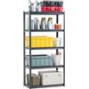 VEVOR Scaffale Portaoggetti, Scaffale Portaoggetti a 5 Livelli, Ripiani in Metallo Regolabili, Scafandro per Cucina, Magazzino, Seminterrato, Scaffalatura Nero 907 kg, 457,2 x 914 x 1828 mm