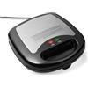 Amazon Basics Macchina per panini e waffle 3 in 1, con piastre rimovibili, da 700 W, Nero