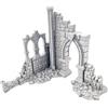 Q P Quality Printing 3D QP3D Battle Ruined Building Wall, Terrain Scenery for Tabletop & RPG Miniatures Wargame Props DND D&D, Stampato e Pittura 3D
