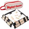 JurciCat 106 Pezzi Minni Con 4 Rastrelliere Gioco di Ramino Classico Con Custodia Portatile Set Da Viaggio Per La Famiglia Giochi Da Tavolo Classici Per Viaggiare e Andare