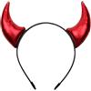 CHONGQILAO Rosso Cerchietto con Corna da Diavolo, Cerchiettos Halloween, Cerchiettos Diavolos per Bambini e Adulti, Rosso Cerchietto Corna Diavolo per Halloween Terrore Festa, Carnevale, Cosplay, Feste Maschera