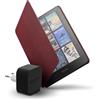 Amazon Kindle Colorsoft 16 GB + Custodia in pelle di prima qualità color rubino + Caricatore da 9 W