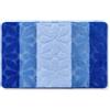 CASAbella Tappeto da Bagno Antiscivolo in Microfibra, tappeto singolo o Set da 3 Pezzi, Colori Brillanti, fondo in gomma antiscivolo. Mod. ENEA (Blu, cm 60x100)