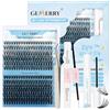 GEMERRY Ciglia Finte Ciuffetti Kit 240 Ciuffi Ciglia 0.07mm C Curl 8-16 mm con Lash Bond and Seal Colla Pinzette Rimuovi Colla er Uso Personale Casa Ciglia a Grappolo Extension Ciglia kit Gemerry(30+40D-C)