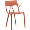 Kartell - Poltrona A. I - Arancione - Tecnopolimero termoplastico riciclato - Designer Philippe Starck