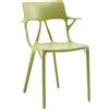 Kartell - Poltrona A. I - Verde - Tecnopolimero termoplastico riciclato - Designer Philippe Starck