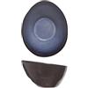 Cosy & Trendy Ciotola ovale in Gres Saphire, blu-10 X7,5 XH 6 Cm-Confezione da 6