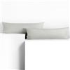 DecoKing Set di 2 federe 40 x 200 * 2 cm, jersey 100% cotone pettinato, chiusura a cerniera Argento Amber