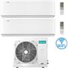 Hisense Climatizzatore Condizionatore Hisense Energy Pro X con Wifi R32 Dual Split Inverter 12000 + 18000 BTU con U.E. 3AMW72U4RJC Classe A++/A+