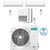 Hisense Climatizzatore Condizionatore Hisense R32 Trial Split Inverter Hi Comfort Wifi + Console 12000 + 12000 + 18000 BTU con U.E. 5AMW105U4RQC Classe A++/A+