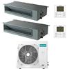 Hisense Climatizzatore Condizionatore Hisense Canalizzabile R32 Dual Split Inverter 12000 + 18000 BTU con U.E. 5AMW105U4RQC Classe A++/A+